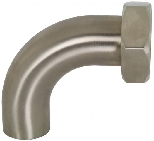 Polished 90 Deg Plain Bevel w/Hex x Weld Elbows - B2FP - 304S
